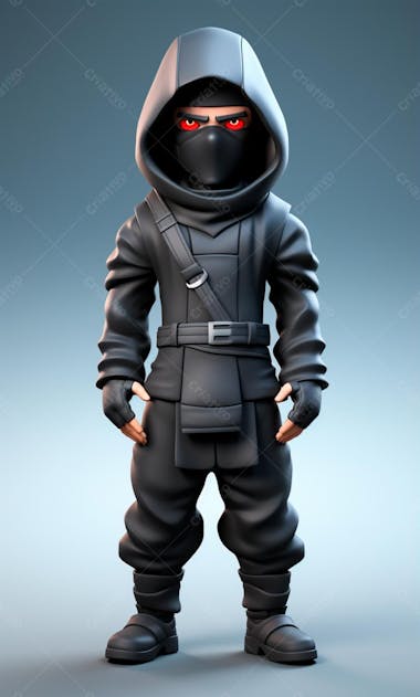 Ninja 3d cartoon character