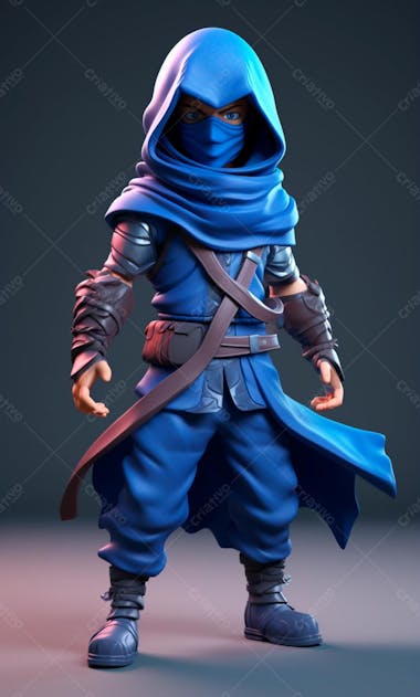 Ninja 3d cartoon character