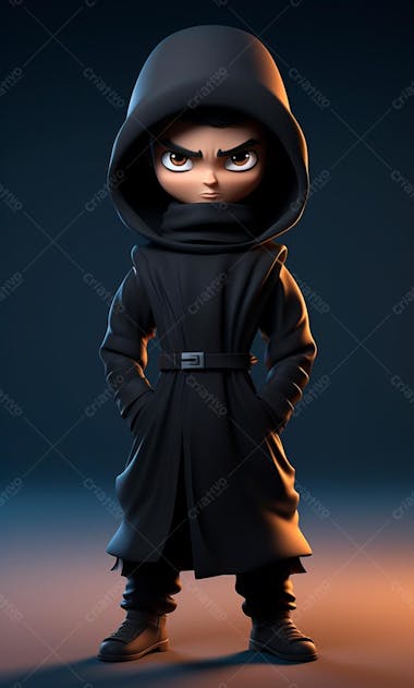 Ninja 3d cartoon character