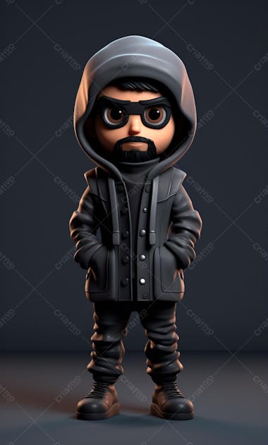 Ninja 3d cartoon character