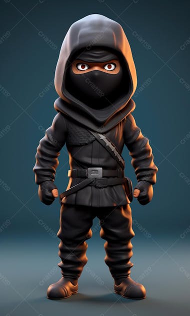 Ninja 3d cartoon character