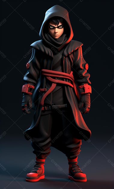 Ninja 3d cartoon character