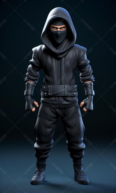 Ninja 3d cartoon character