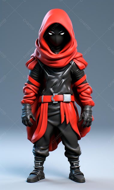 Ninja 3d cartoon character