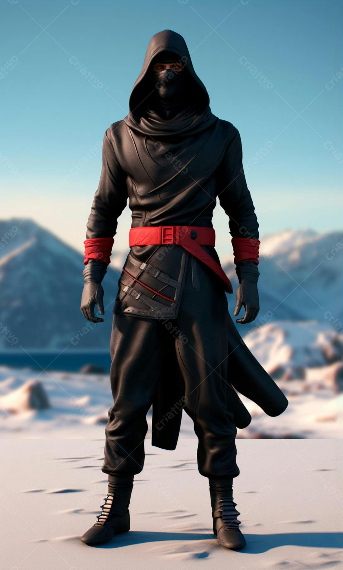 Assassino em paisagem nevada