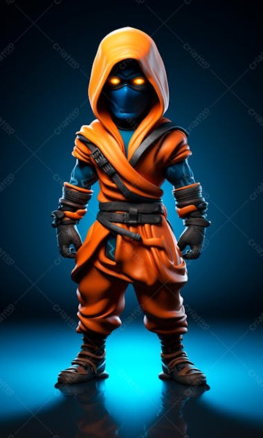 Ninja 3d cartoon character