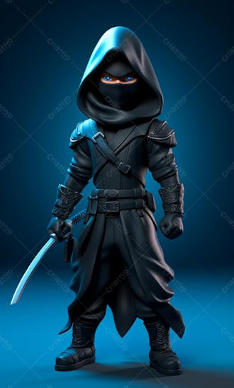 Ninja 3d cartoon character