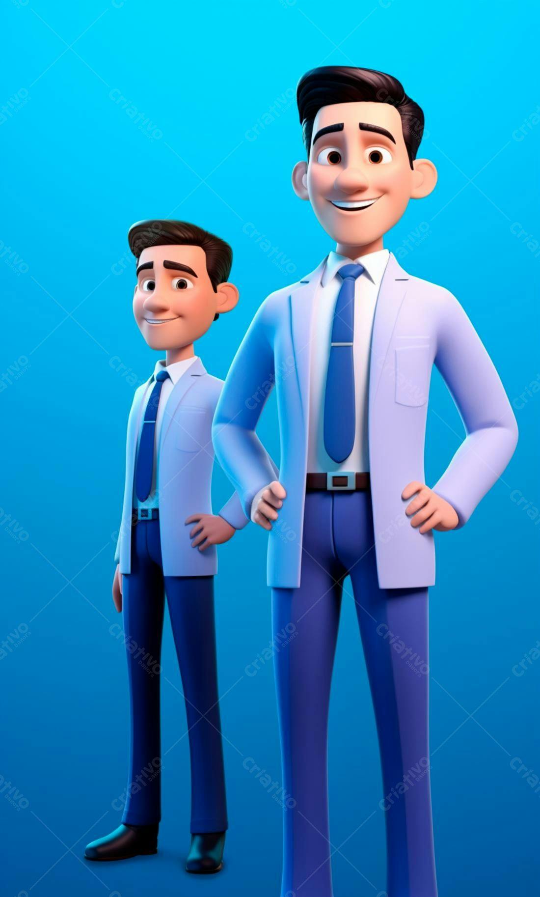 Dois homens de negócios em poses profissionais