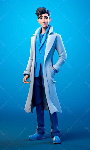 Personagem 3d para composição novembro azul