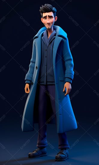 Personagem 3d para composição novembro azul