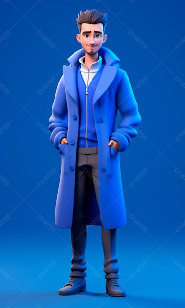 Personagem 3d para composição novembro azul