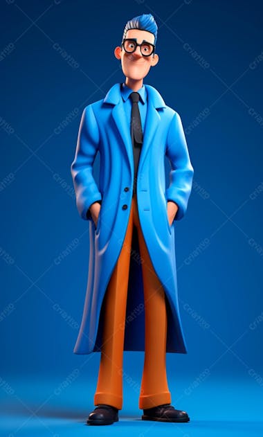 Personagem 3d para composição novembro azul