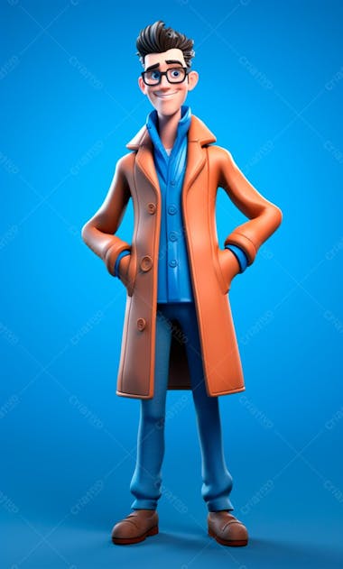 Personagem 3d para composição novembro azul