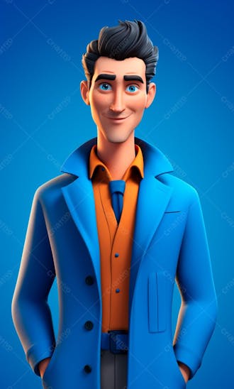 Personagem 3d para composição novembro azul