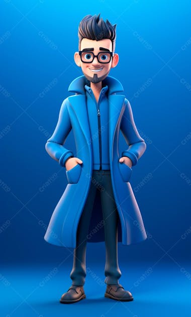 Personagem 3d para composição novembro azul