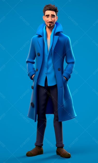 Personagem 3d para composição novembro azul