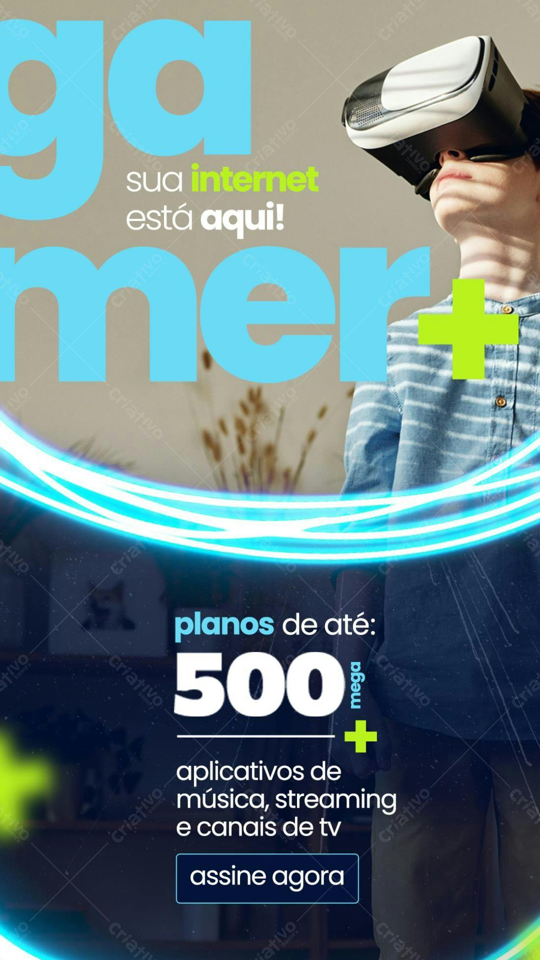 Flyer Propaganda Internet 500 Mega PSD Editável
