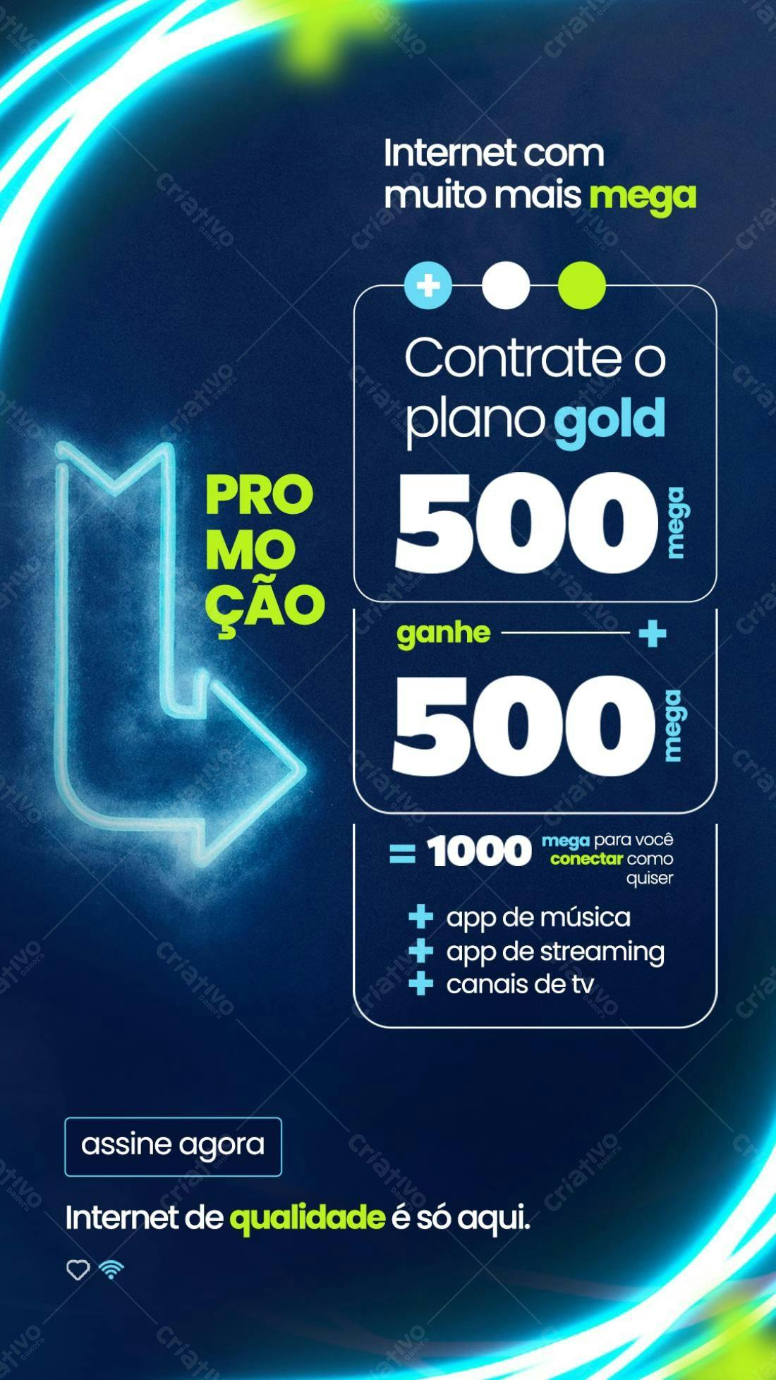 Flyer Promoção Internet 1000 Mega PSD Editável