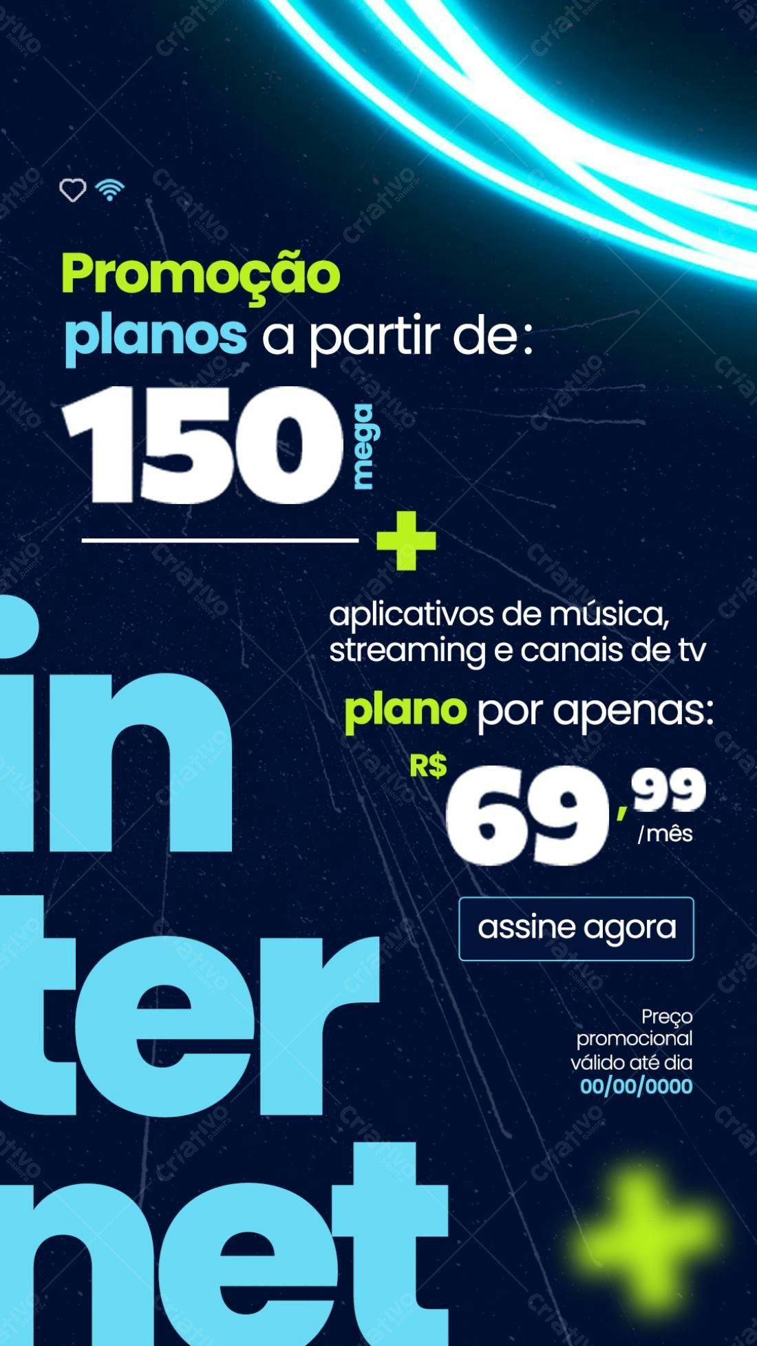 Flyer de Promoção de Internet PSD Editável