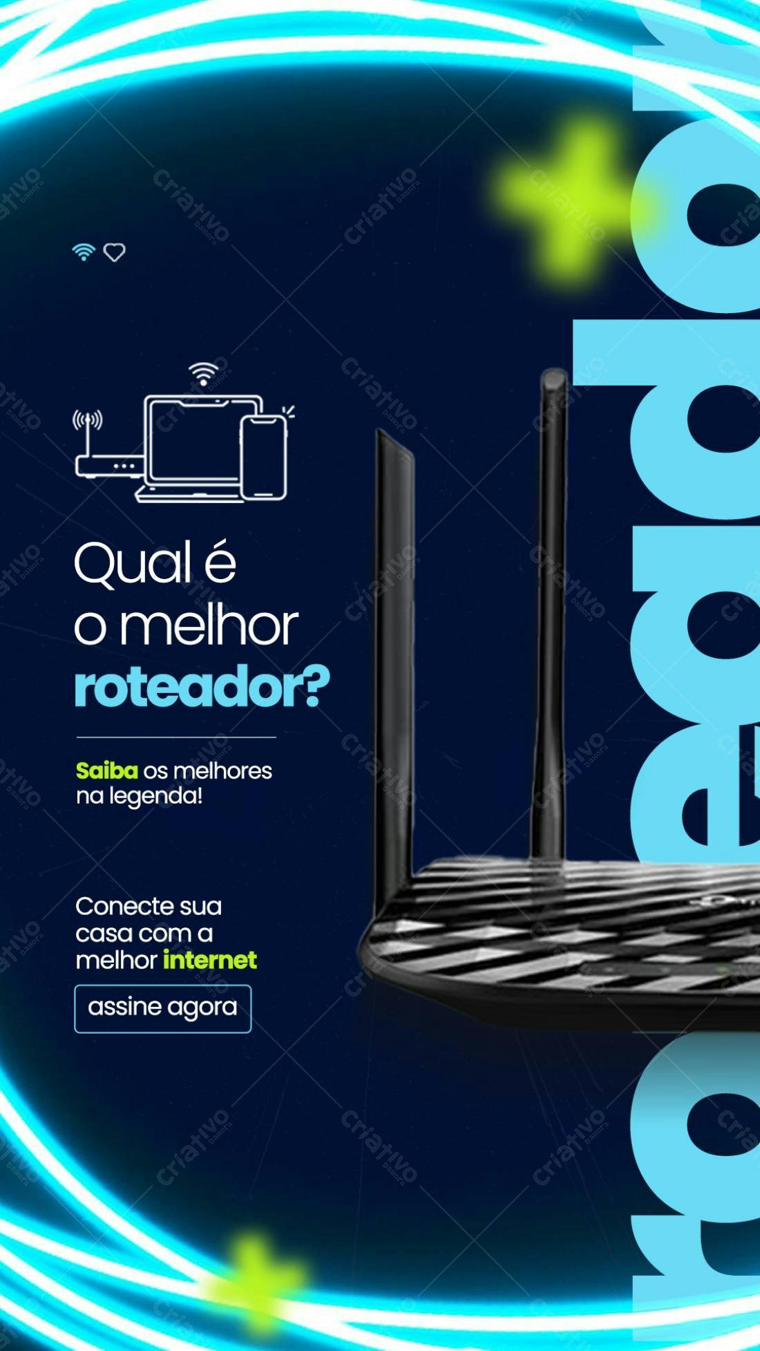 Flyer para Propaganda de Roteador PSD Editável