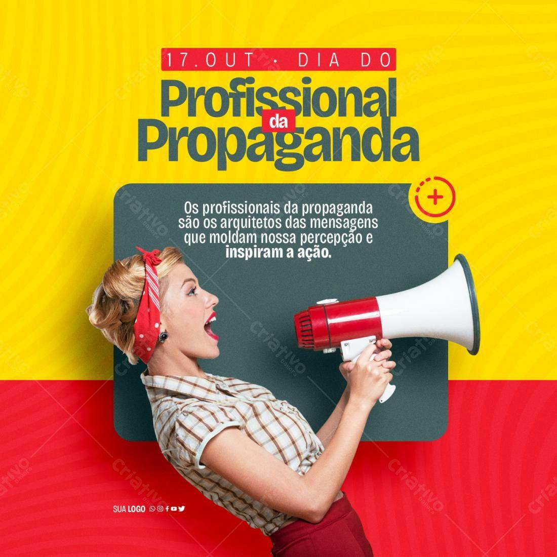 Post para Dia do Profissional de Propaganda PSD Editável