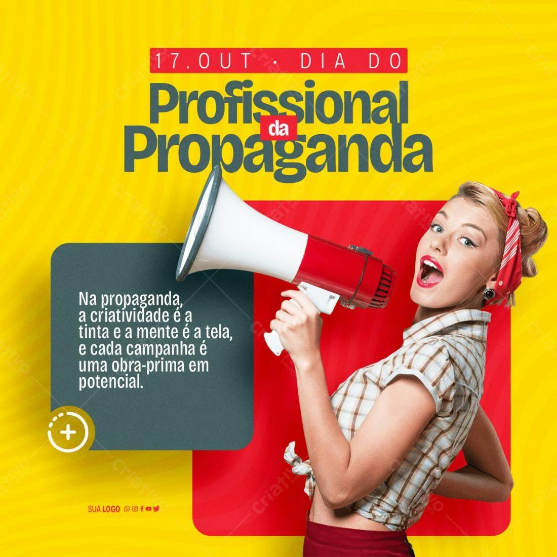 Flyer Dia do Profissional da Propaganda PSD Editável