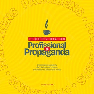 Feed dia do profissional de propaganda 17 de outubro