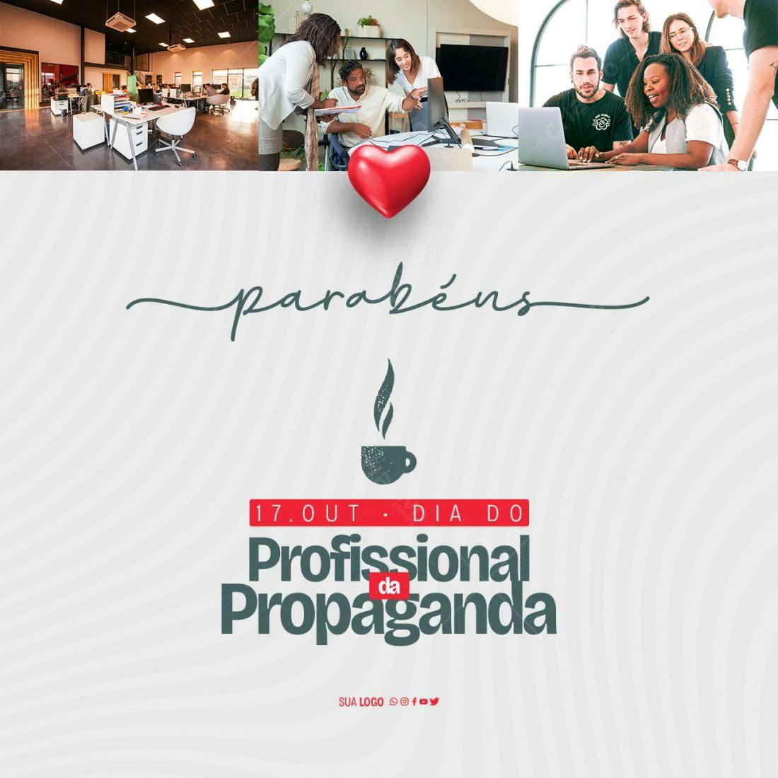 Post para Dia do Profissional da Propaganda PSD Editável