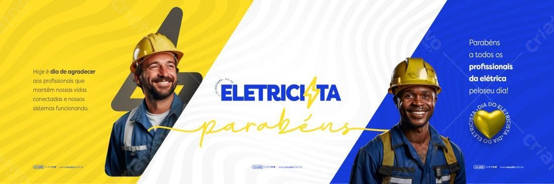 Banner Dia do Eletricista PSD Editável