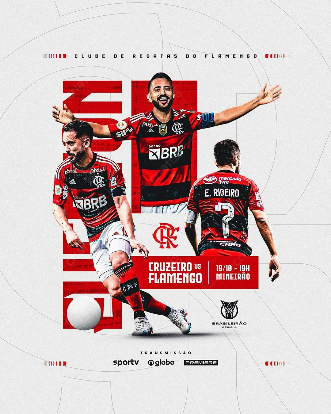 Flyer Flamengo x Cruzeiro PSD Editável