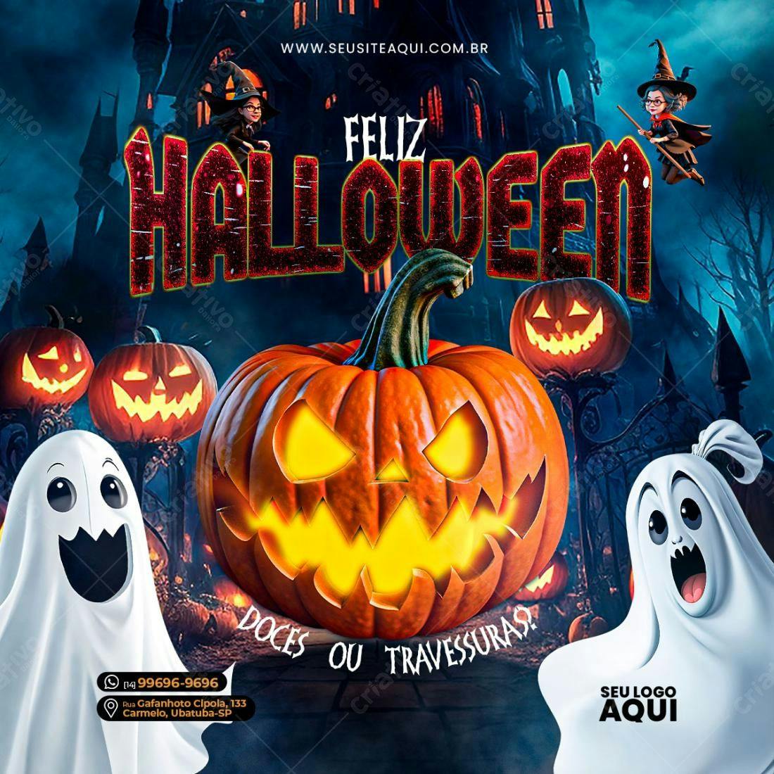 Flyer para Festa de Halloween PSD Editável