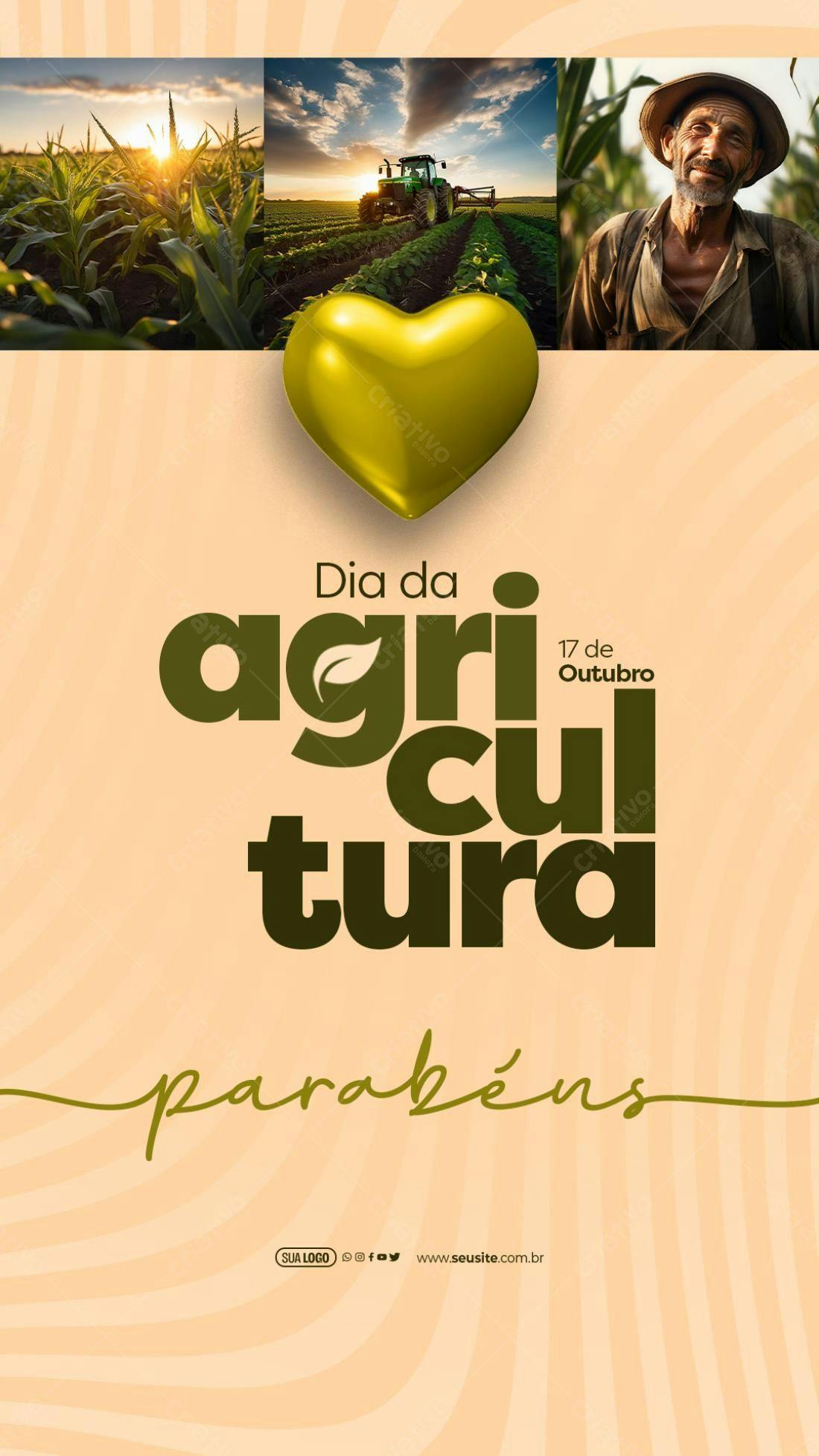 Flyer Dia do Agricultor PSD Editável