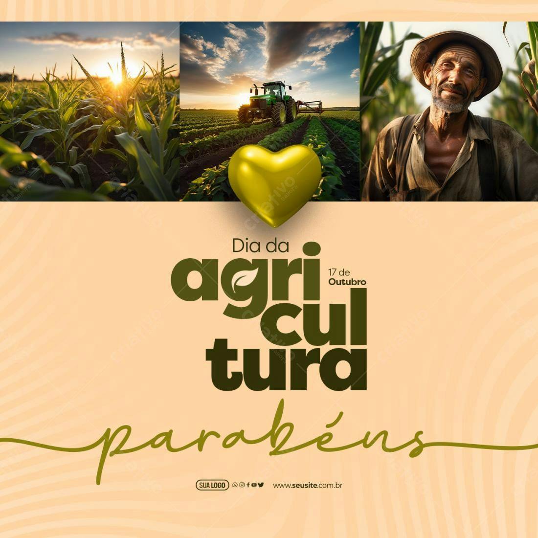 Post para o Dia da Agricultura PSD Editável