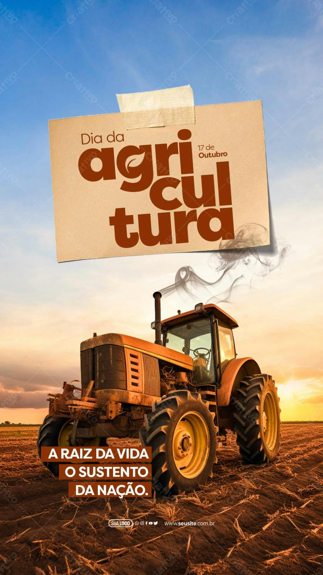 Flyer Dia da Agricultura PSD Editável