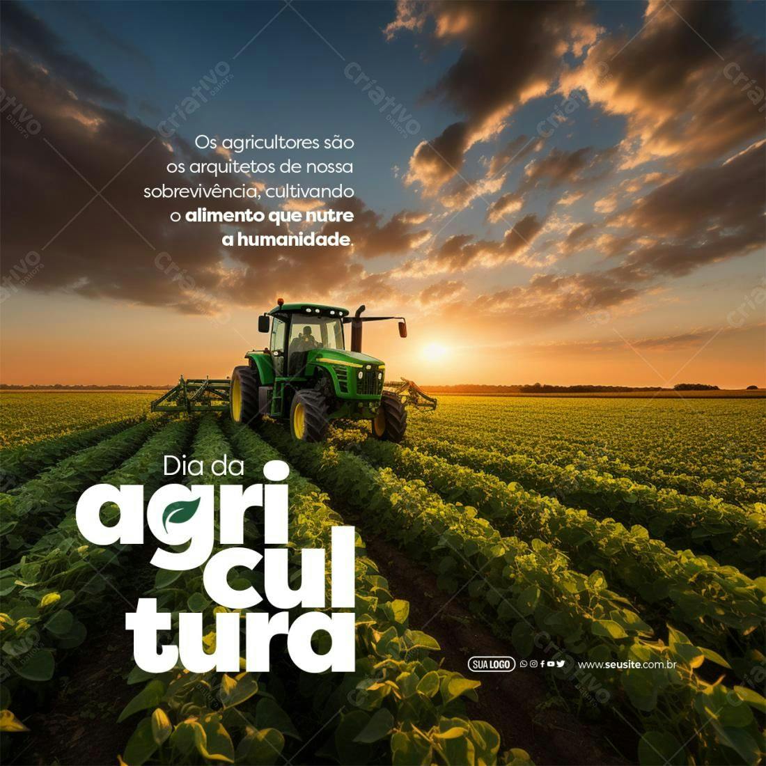 Post para o Dia da Agricultura PSD Editável