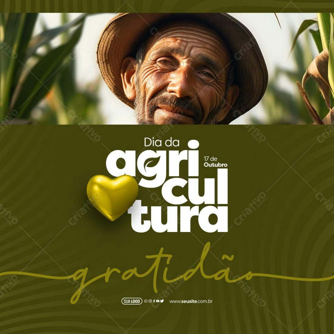 Postagem Dia da Agricultura PSD Editável