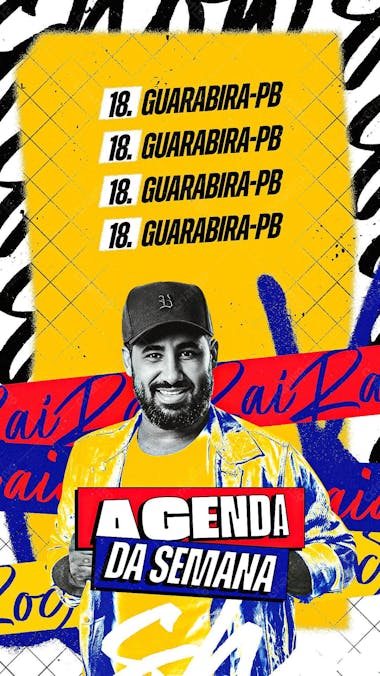 Flyer artista agenda de shows stories