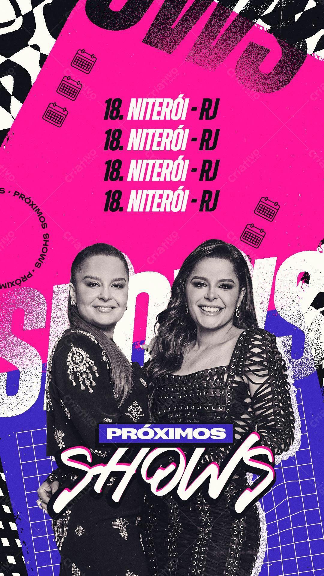 Flyer para Show Musical em Niterói PSD Editável