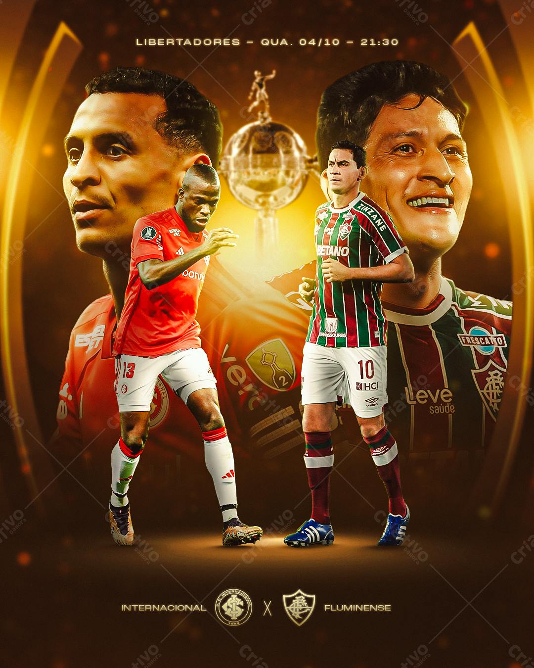 Poster Libertadores Internacional x Fluminense PSD Editável