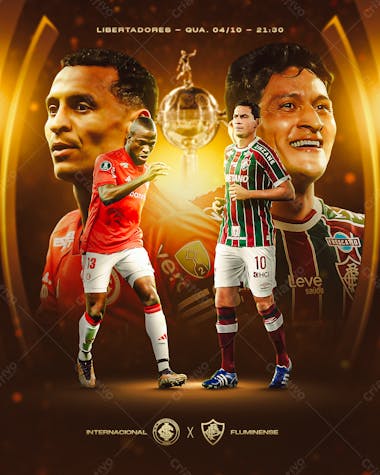 Flyer libertadores internacional x fluminense feed