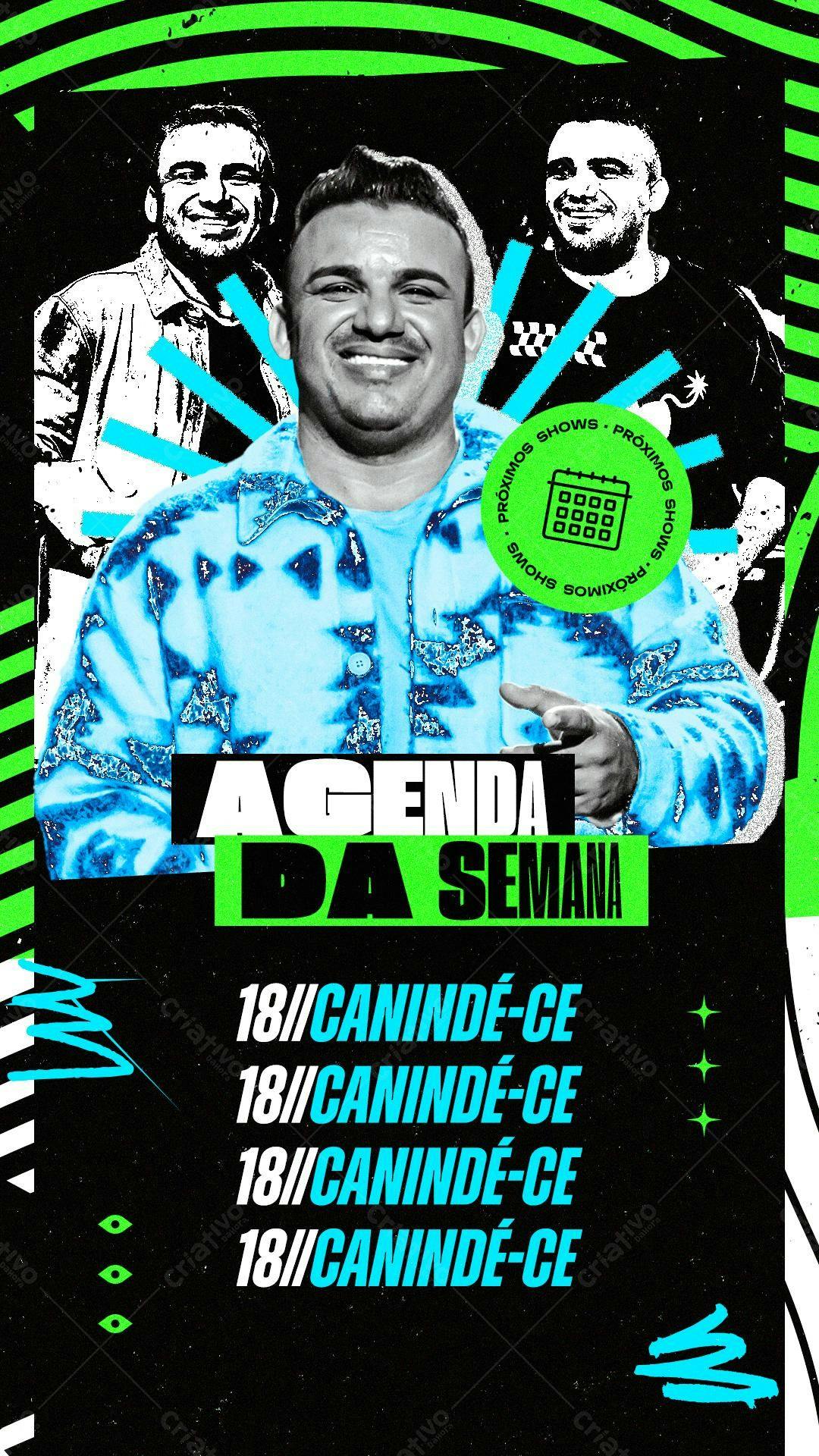 Flyer Agenda Semanal Shows Canindé-CE PSD Editável
