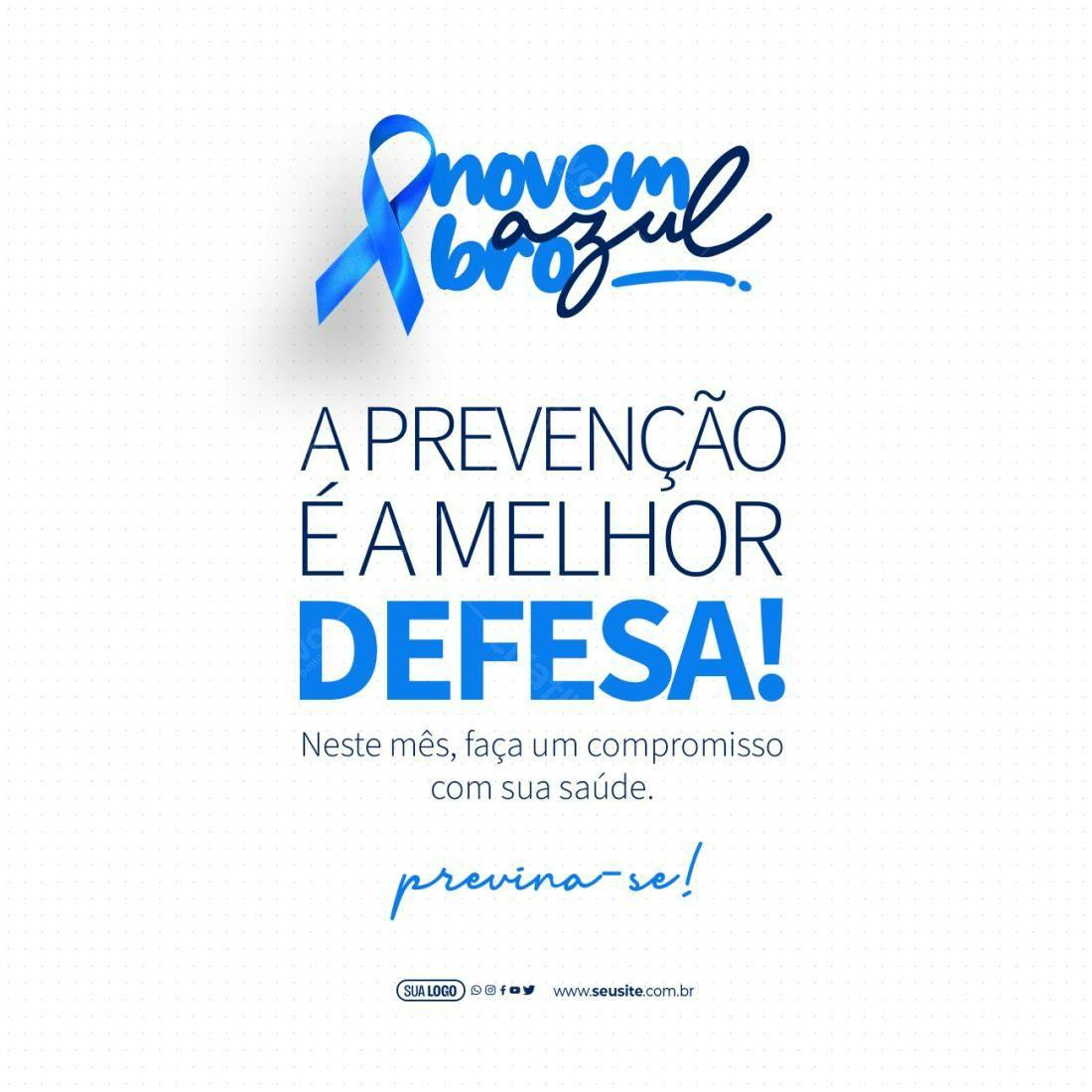 Post para Novembro Azul PSD Editável