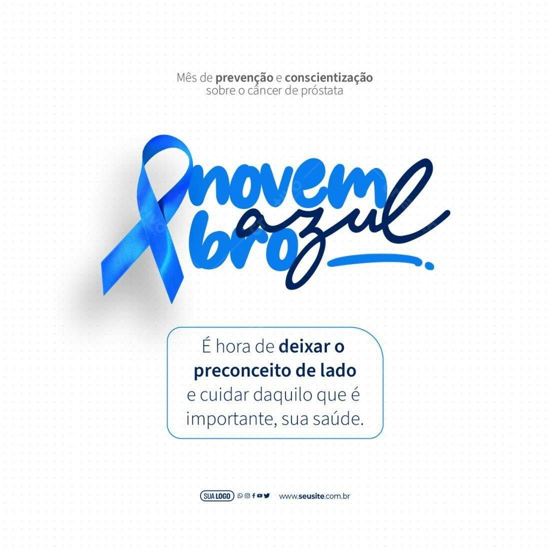Post para Novembro Azul PSD Editável