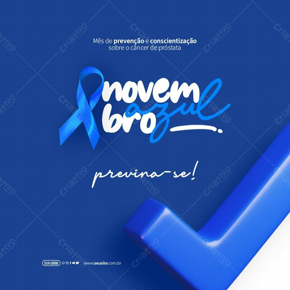 Post para Novembro Azul PSD Editável