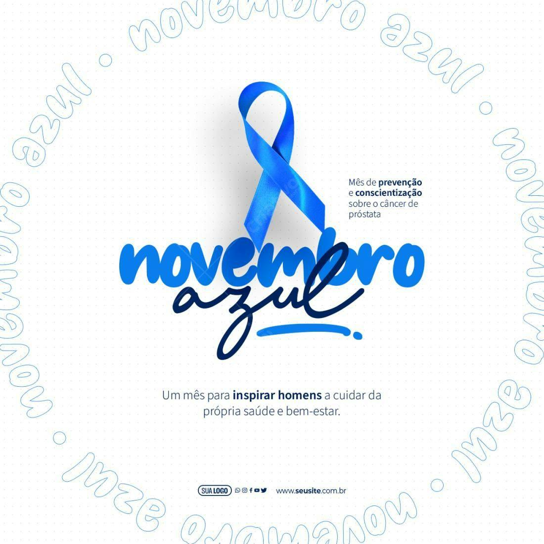 Post para Novembro Azul PSD Editável