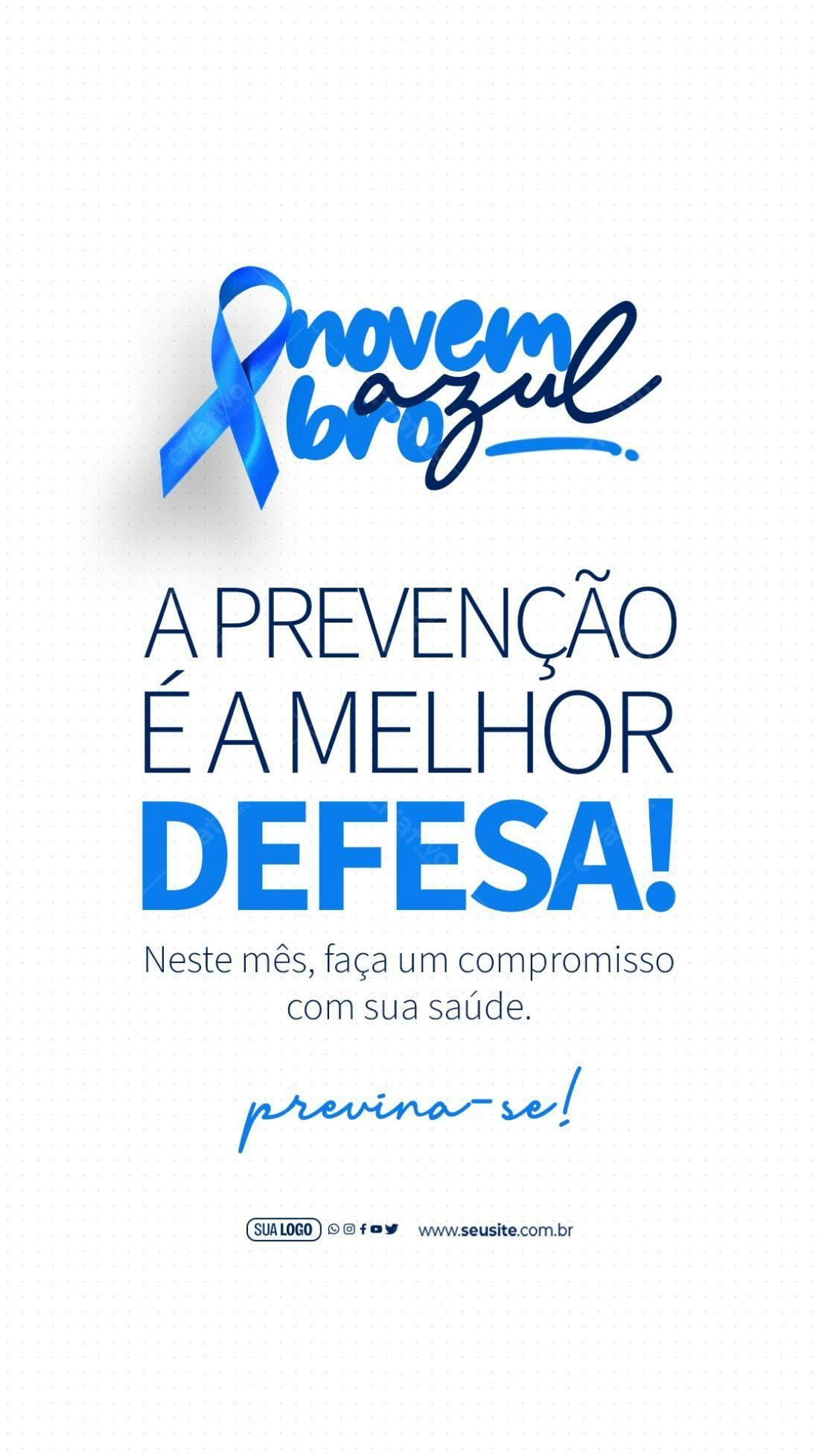 Flyer Novembro Azul PSD Editável