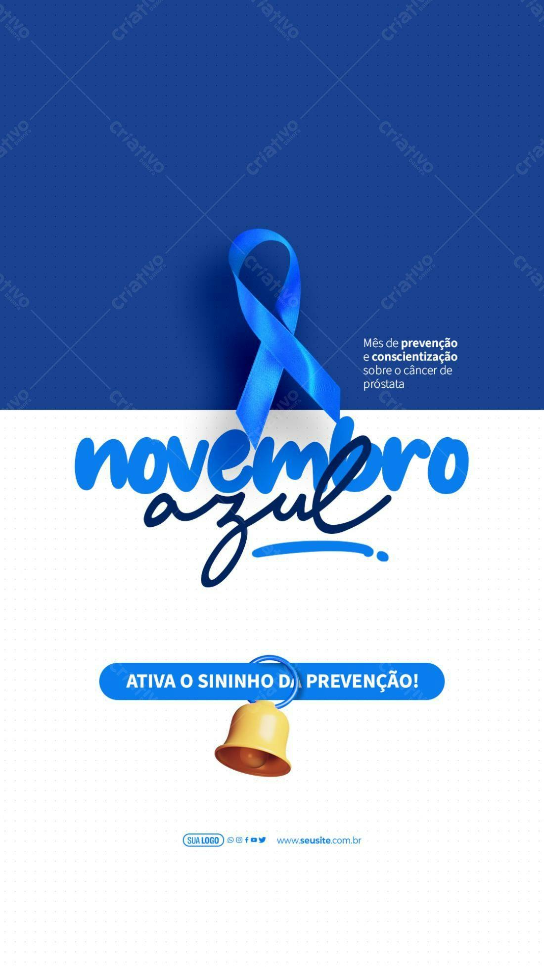 Flyer Novembro Azul PSD Editável