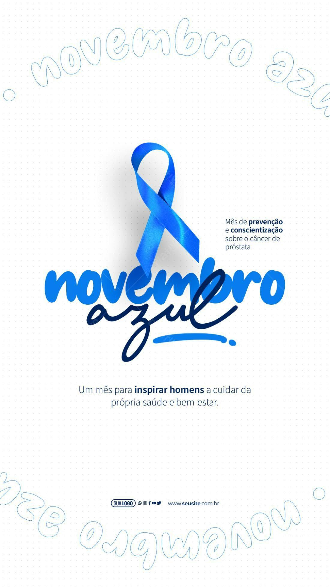 Flyer Novembro Azul PSD Editável