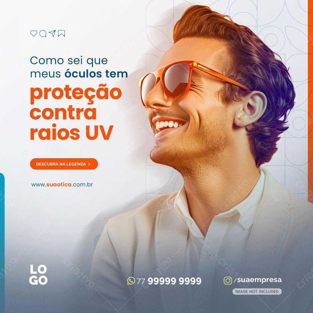 Post Instagram Proteção UV PSD Editável