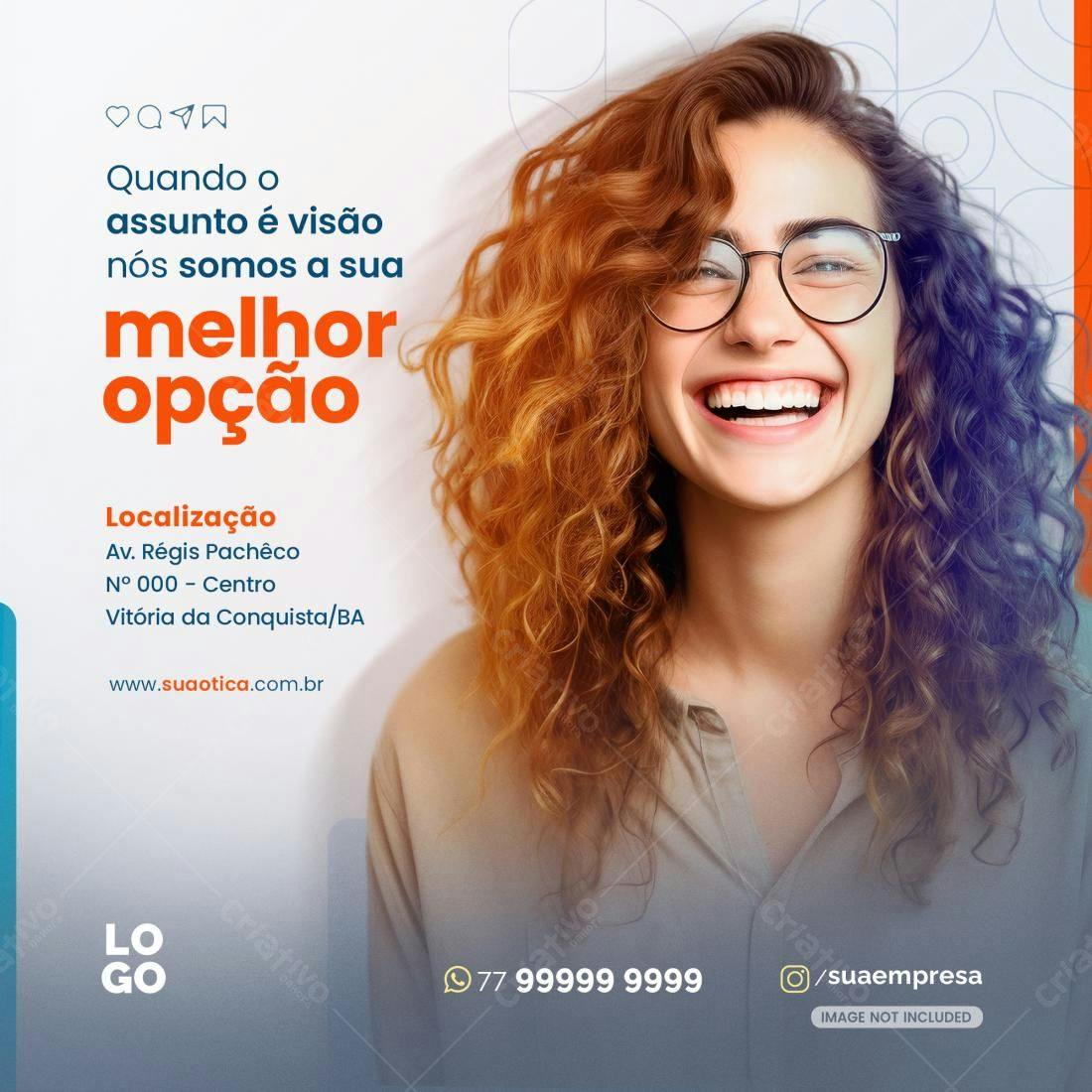 Post para Ótica PSD Editável